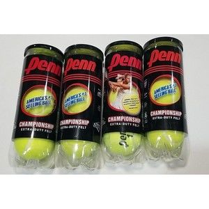 Penn Championship XD Tennis Balls (4 cans Of 3 Balls) 12 Balls Total
